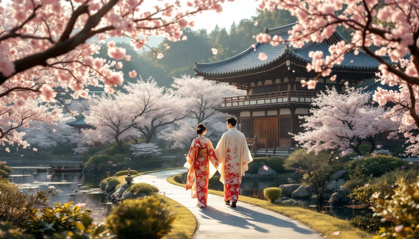 Voyage de noces à Kyoto : découvrez la magie des temples et des cerisiers en fleurs