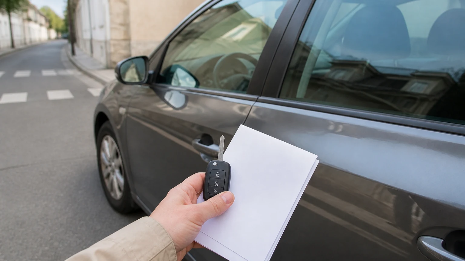Clés de voiture et dossier administratif après un mariage