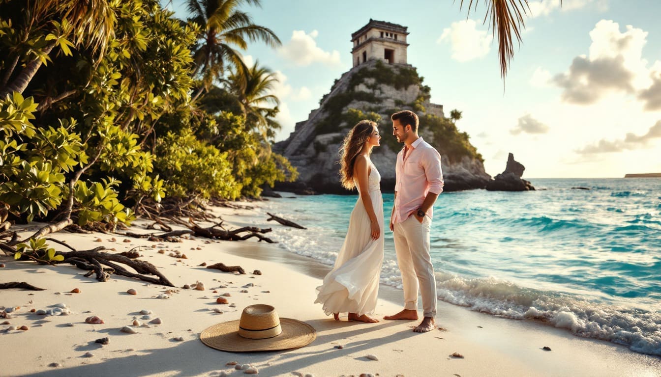 découvrez tulum, le paradis des amoureux, pour votre voyage de noces inoubliable. profitez de plages de sable blanc, d'eaux turquoise et d'une ambiance romantique, parfaits pour célébrer votre amour et créer des souvenirs mémorables.
