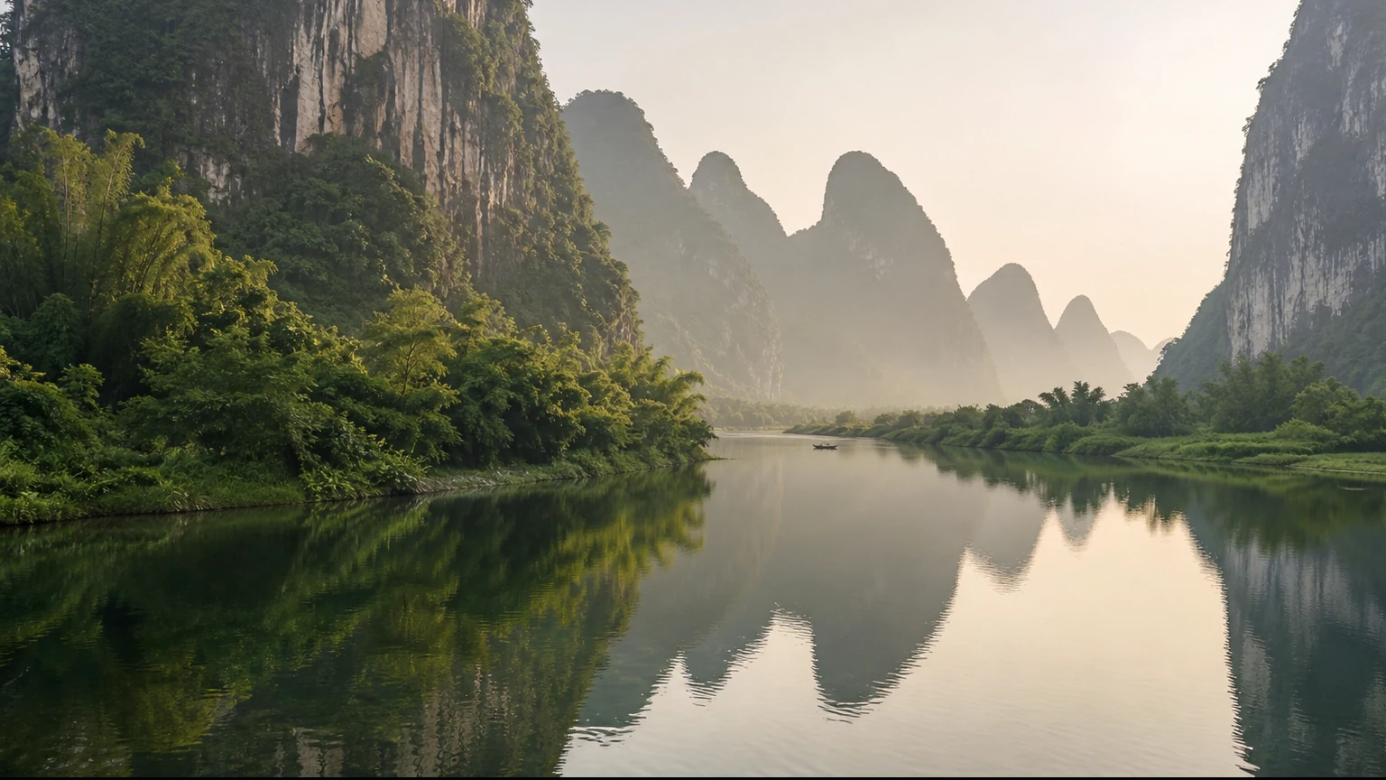 Paysage karstique pour un itinéraire romantique en Chine