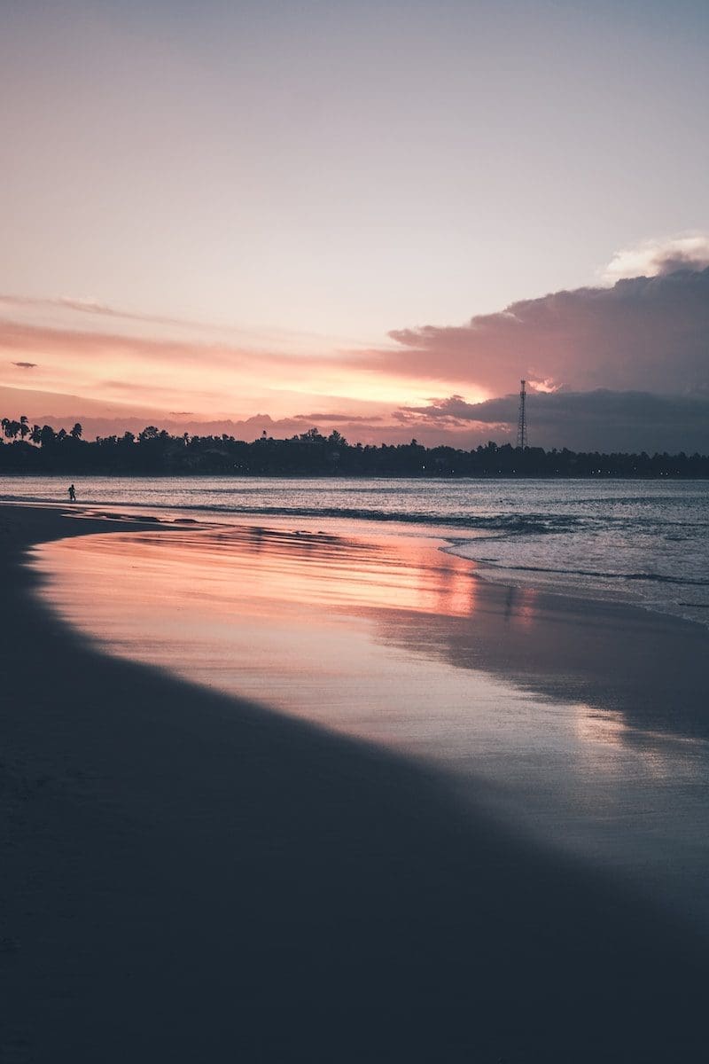 Coucher de soleil sur la baie d'Arugam