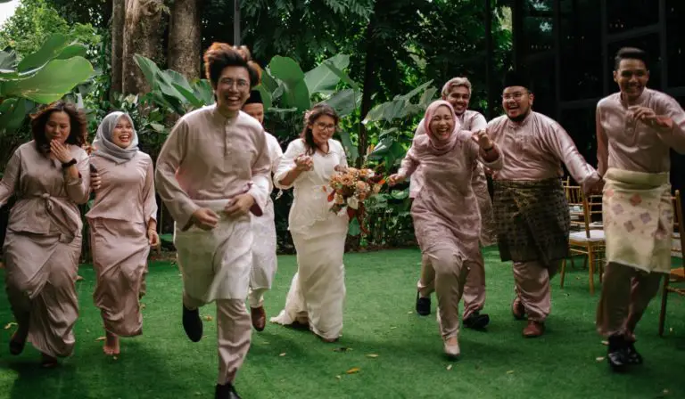 wedding guests during the 12 month game